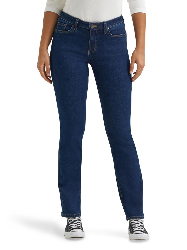 Lee Legendäre Damen-Jeans, mittlere Taille, gerades Bein, Übergrösse 2 Dark Secret, 2 Dark Secret