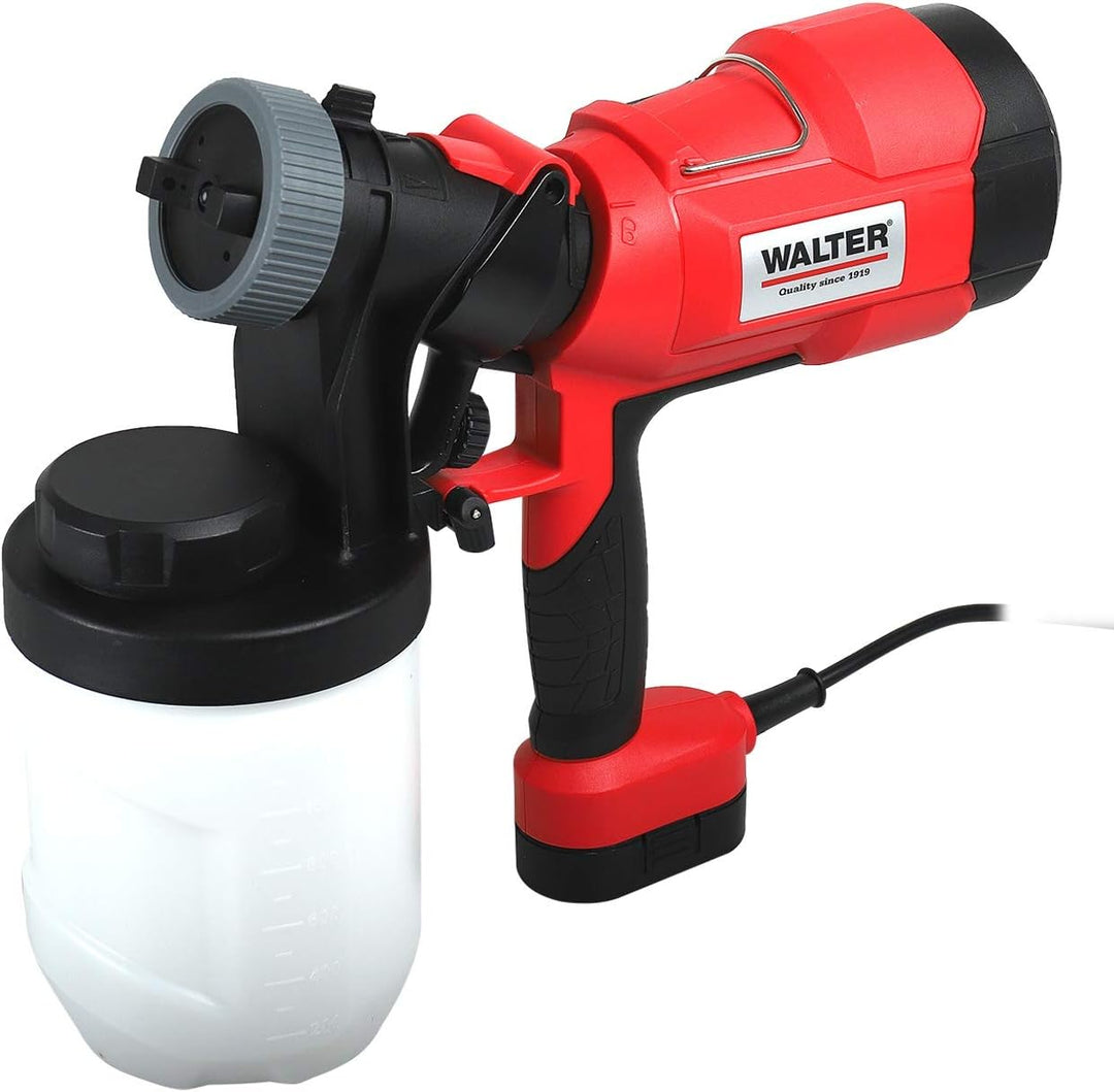 WALTER elektrisches Farbsprühsystem 2in1, 500W, inkl. Farb- und Lackbehälter, inkl. Zubehör, inkl Re