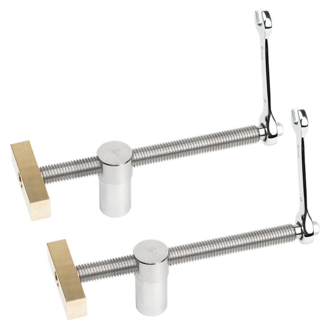 2 Stück extra lange Bank-Hundeklemmen für 19mm Loch, DIY Holzbearbeitung, verstellbare Schreibtisch-