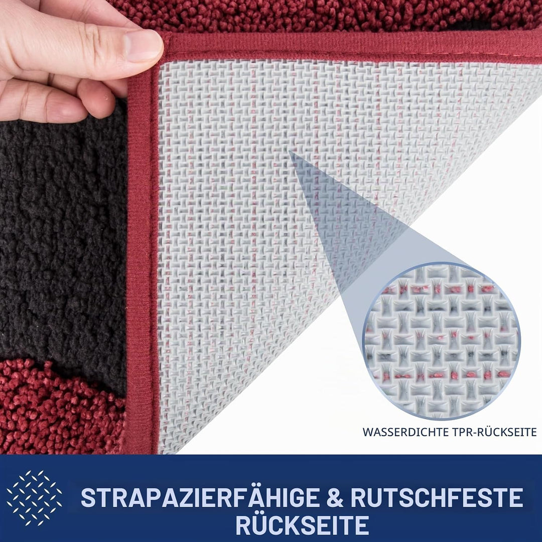FCSDETAIL Schmutzfangmatte waschbar 84 x 150 cm, Fussmatte Innen, absorbierend Fussmatte, rutschfest