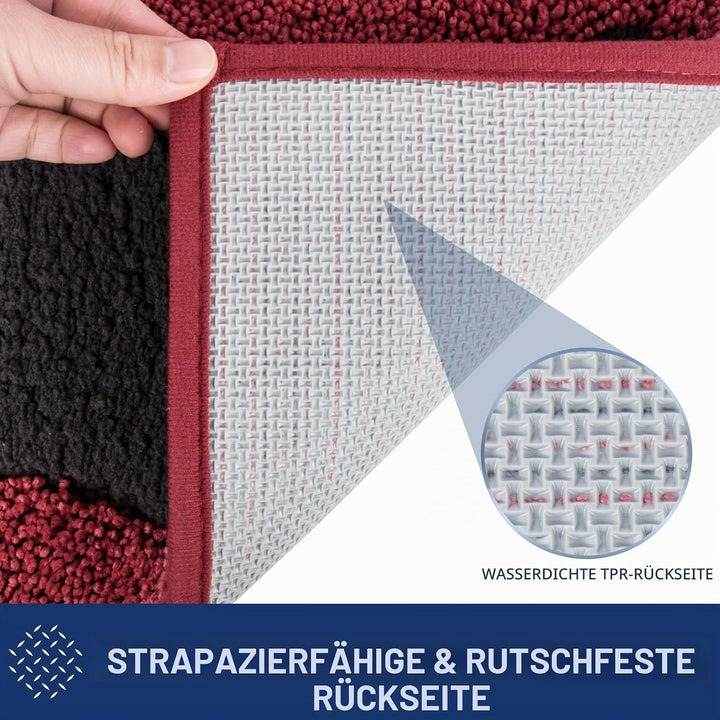 FCSDETAIL Schmutzfangmatte waschbar 84 x 150 cm, Fussmatte Innen, absorbierend Fussmatte, rutschfest