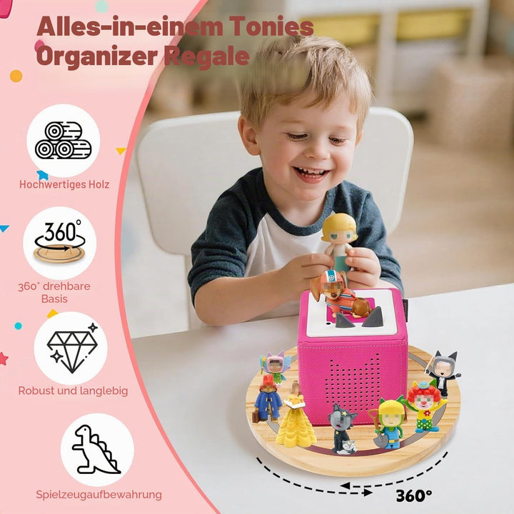 Gieanoo für Tonies Box Regal,Runde Tonie Aufbewahrung Regal Kompatibel mit Toniesbox 1 und Toniesbox