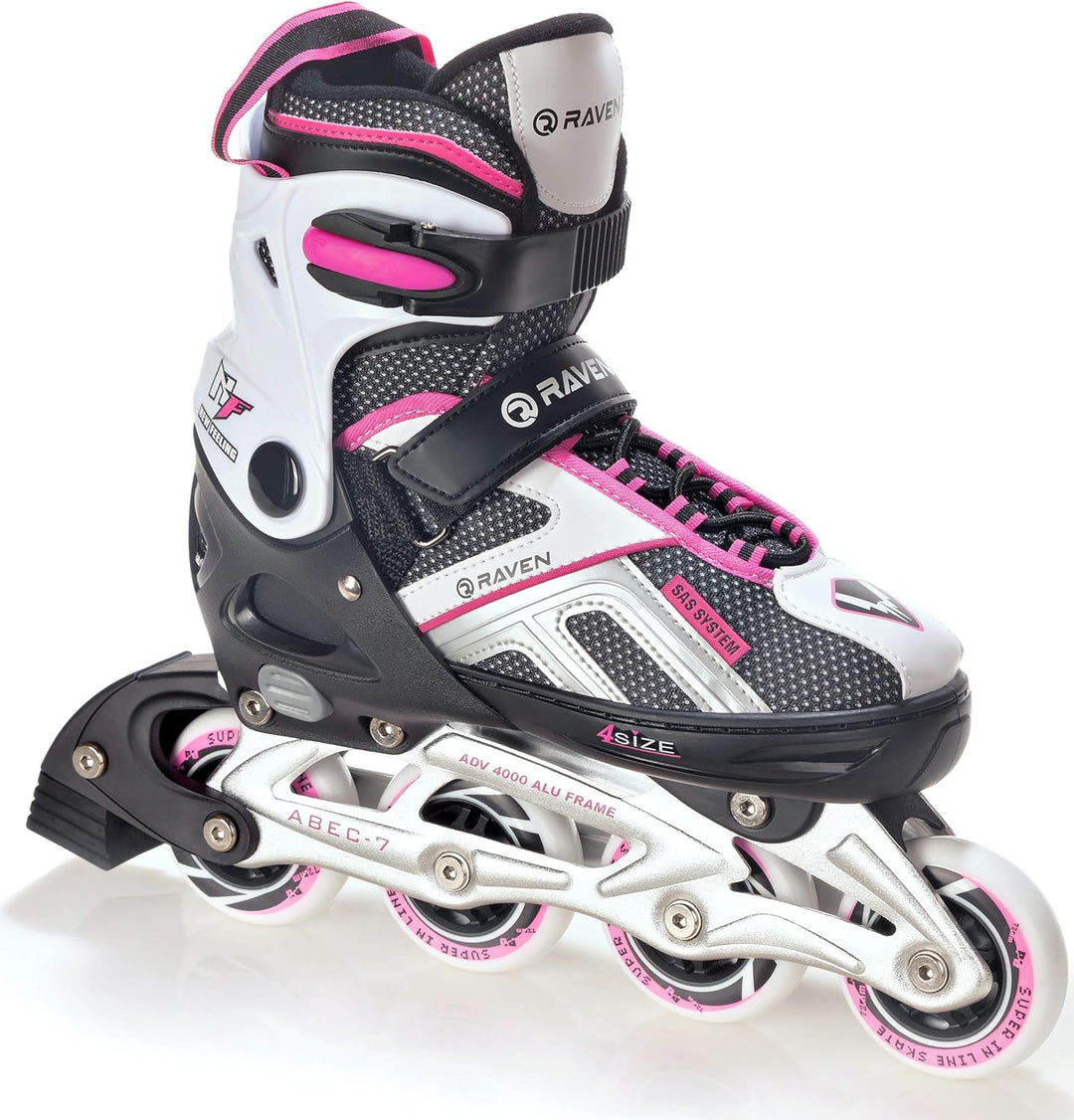 RAVEN Pulse Inline Skates Inliner für Kinder und Erwachsene OPTIONAL 2in1 mit Schlittschuhen verstel