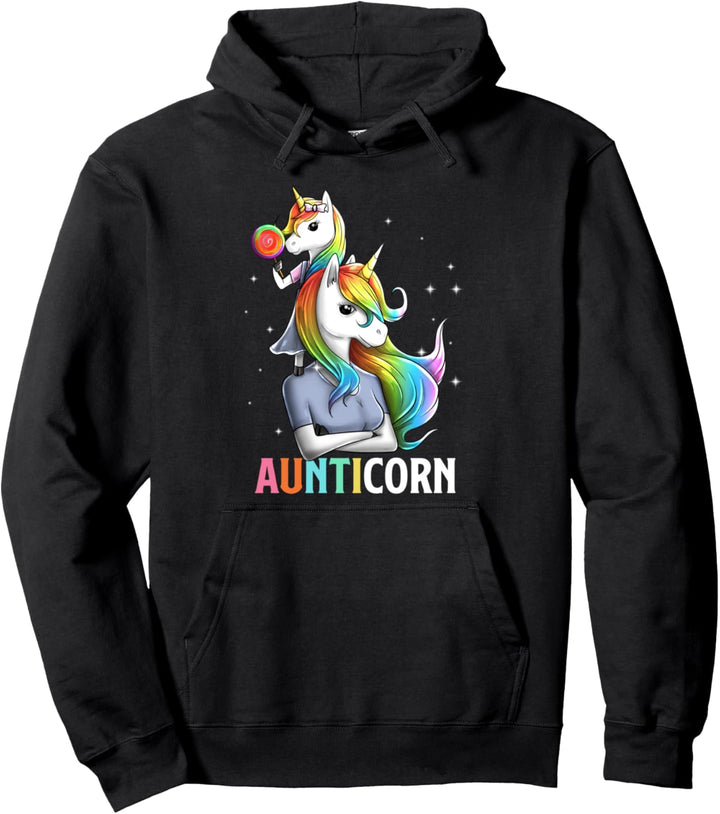 Einhorn Tante Aunticorn Lustig Niedlich Wortspiel Magical Pullover Hoodie