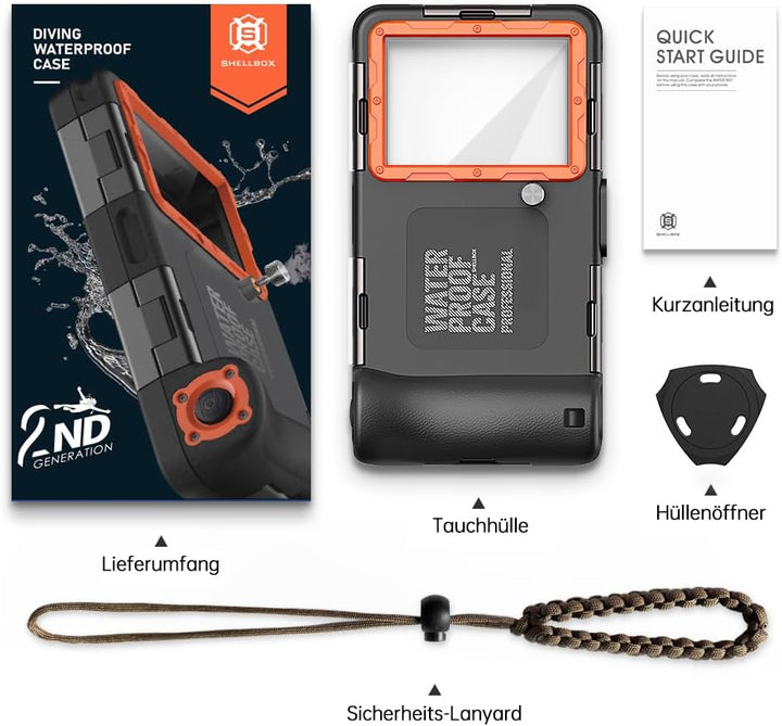 Unterwasser-Tauchgehäuse für iPhone, Samsung Galaxy, Huawei Xiaomi Redmi Smartphones, Professionelle