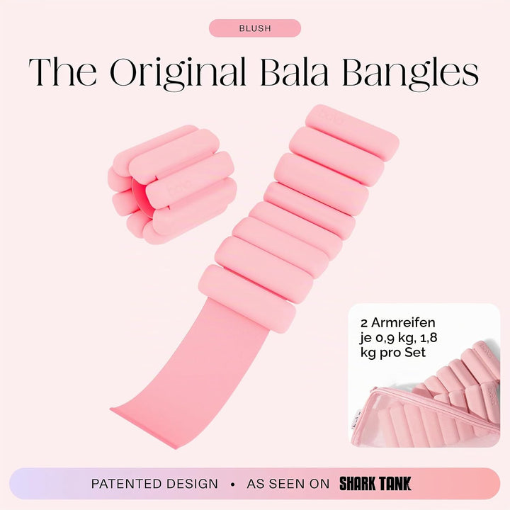 Bala Bangles Wrist &amp; Ankle Weights for Women &amp; Men - Adjustable Silicone Weighted Bracelet Set for G