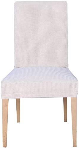 EBETA E Stuhlhussen 4 Stück, Elastische Stuhlbezug, Stretchhusse Stuhlüberzug Jacquard Hussen für Ho