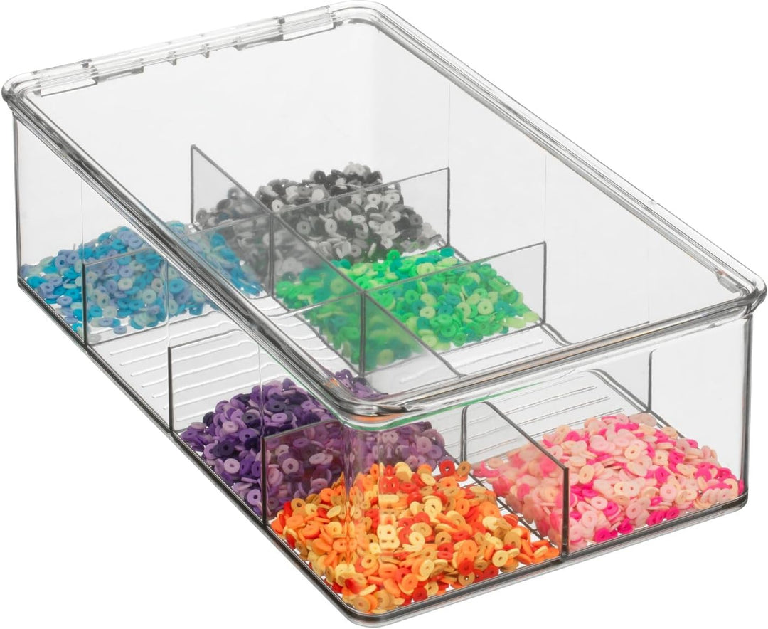 mDesign Küchen Organizer – praktische Teebox mit Deckel für Küche und Speisekammer – Aufbewahrungsbo