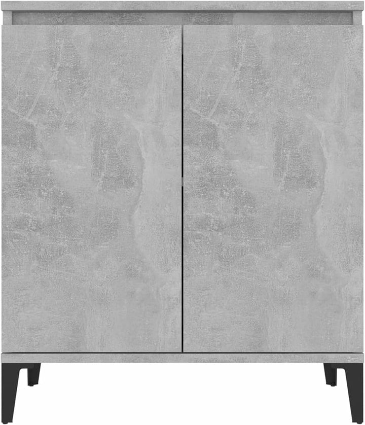 Susany Sideboard mit 2 Türen, Kommode Anrichte Mehrzweckschrank Schrank Spanplatte Betongrau 60x35x7