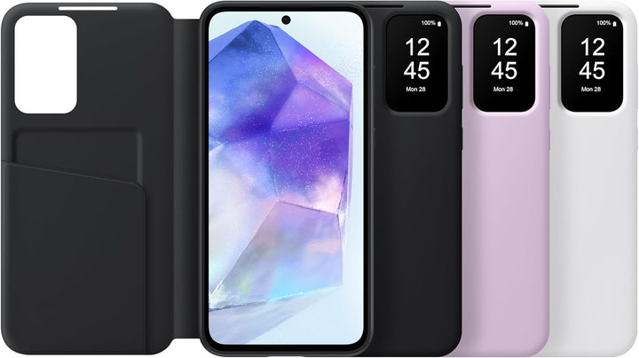 Samsung Smart View Wallet Smartphone Case EF-ZA556 für das Galaxy A55 5G, Handyhülle, Kartenfach, Si