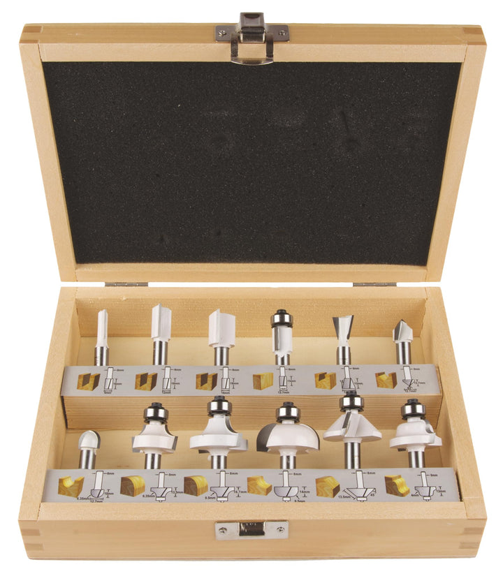Makita Fräser Set, 8 mm, 12 Stück, D-53556