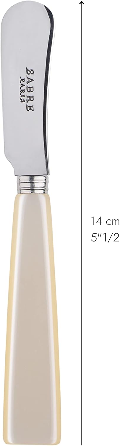 SABRE PARIS - 2er Set Buttermesser 14 cm - Icon - Ideal Für Butter, Aufstrich - Edelstahl &amp; Acryl -