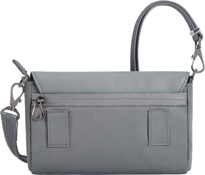 Travelon Unisex Addison Convertible Crossbody, Anti-Diebstahl, Gürteltasche, grau, Grau