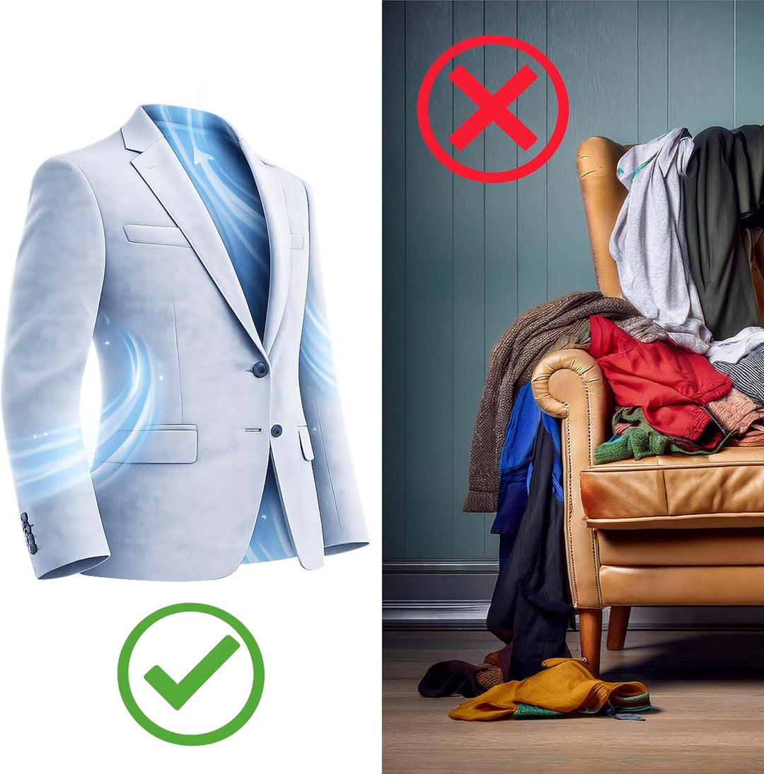 HAKU Möbel Herrendiener - Klappbar aus Metall in Weiss gekälkt, Höhe 98