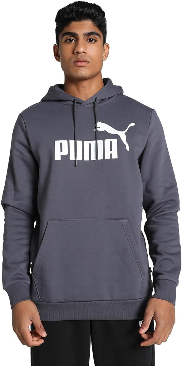 PUMA Herren ESS Big Logo Hoodie FL (S) Sweat S Galaktisches Grau, S Galaktisches Grau