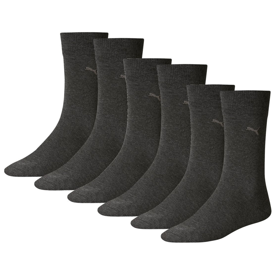 PUMA Herren Classic Casual Business Socken 6er Pack (43-46, Anthracite)