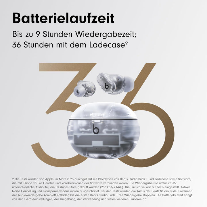 Beats Studio Buds + | Komplett kabellose Noise Cancelling In-Ear Kopfhörer, verbesserte Apple & Andr