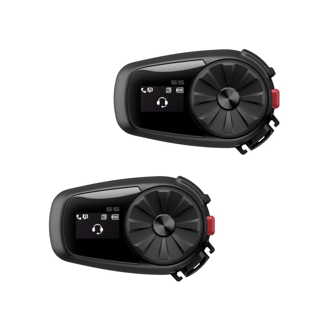 Sena 5S Motorrad Bluetooth Kommunikationssystem, Doppelpack, Black Doppelpack (2022), Doppelpack (20