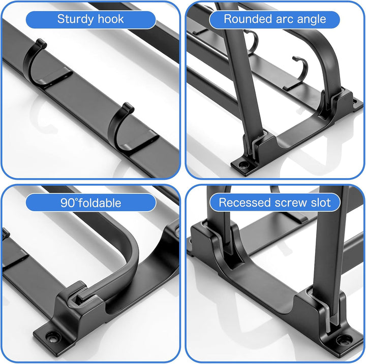 58CM Handtuchhalter Grau, Handtuchhalter Bad aus Aluminium, Wandmontage Bohren Handtuchhalter mit 5