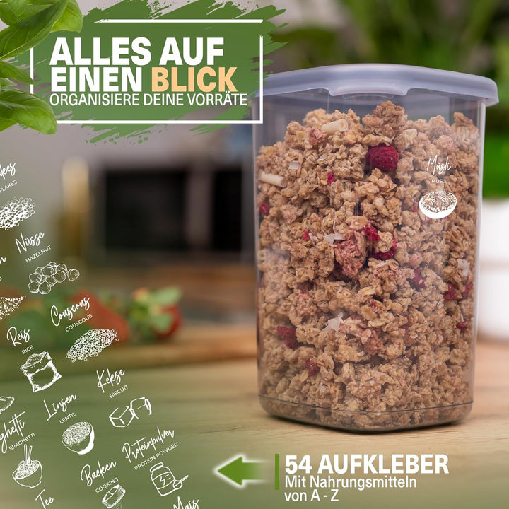 Viwares Vorratsdosen mit Deckel luftdicht - 36er Vorratsbehälter Set - Luftdichte Vorratsdosen für G