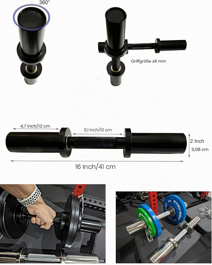 qibylift Olympic Kurzhantelstange 50mm - Verstellbare Dumbbell Bars für Hantelscheiben, gewichte han