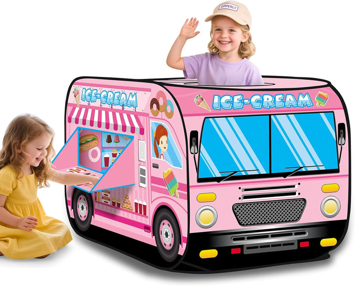 deAO Faltbares Spielzelt für Kinder im Eiswagen-Design.Grossartiges Geschenk für den Innen- und Auss