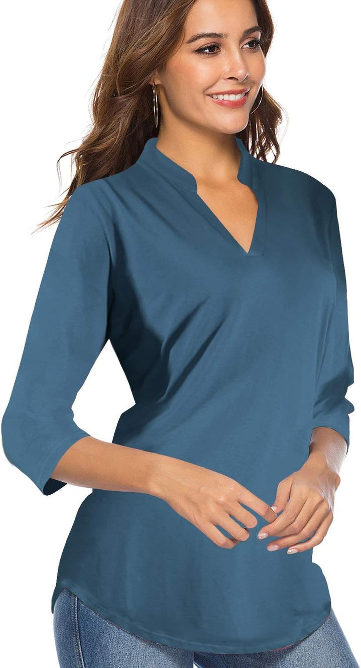 CEASIKERY Damen Shirt Tunic Shirt Tunic S Blau - Peacock Blue, S Blau - Peacock Blue