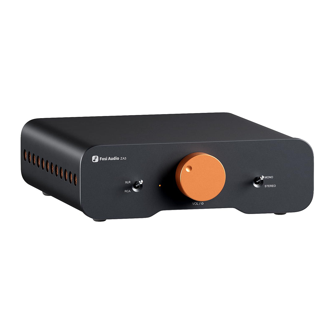 Fosi Audio ZA3 Stereo/Mono HiFi Verstärker mit TPA3255 Chips, Ausgewogenen XLR-RCA-Eingängen und 12V