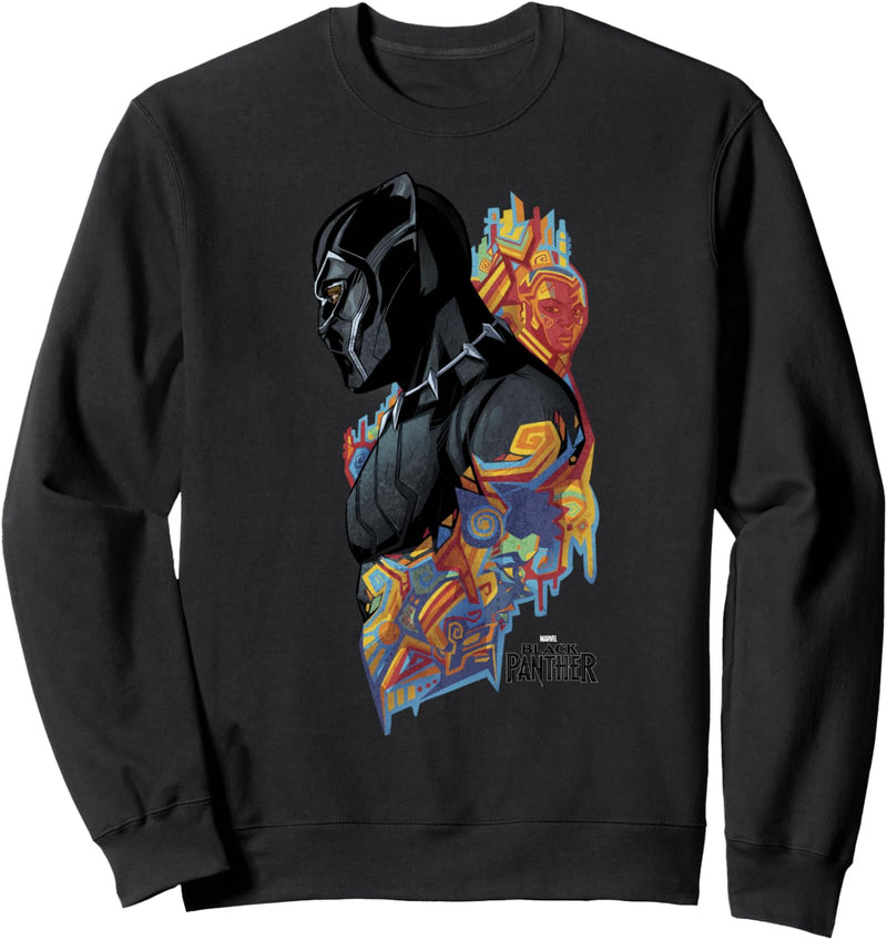 Marvel Black Panther Movie Colorful Pattern Profile Sweatshirt