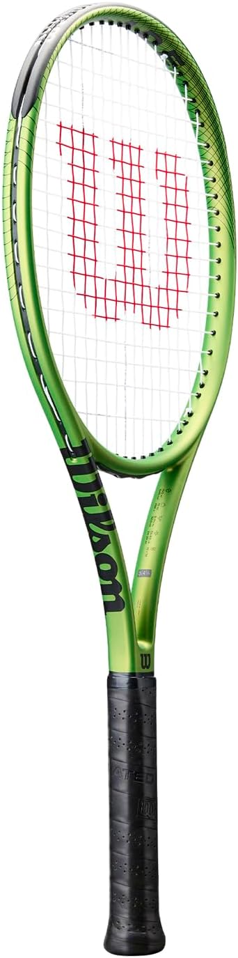 Wilson Blade Feel 100 Graphit-Tennisschläger, Mit BLX-Technologie für Wettkampfspieler, Farbe: Grün,