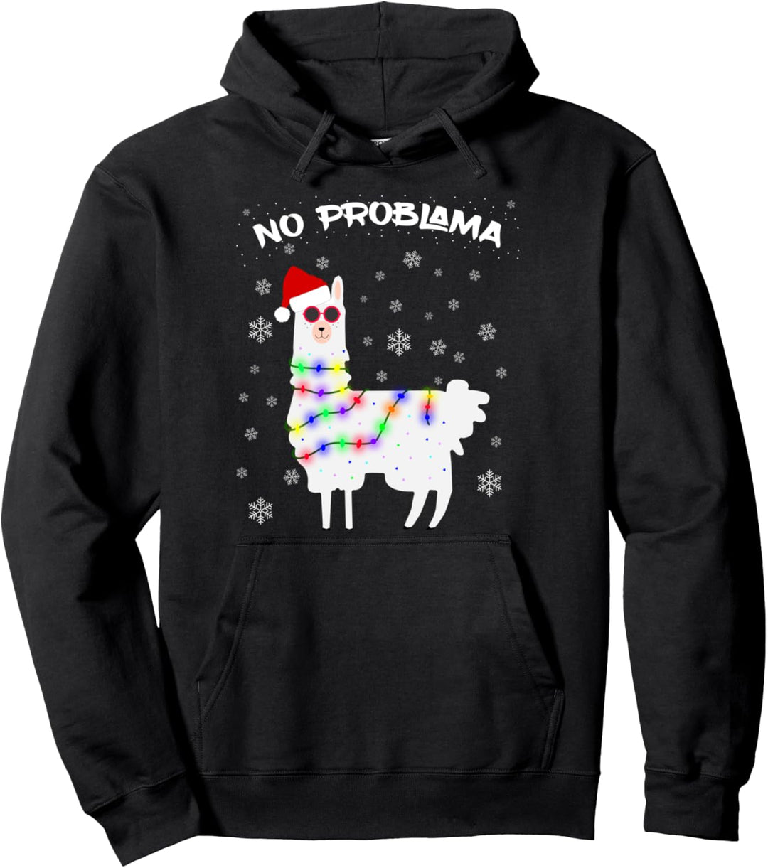 No Problama süsses Alpaka im Rentier Kostüm zu Weihnachten Pullover Hoodie