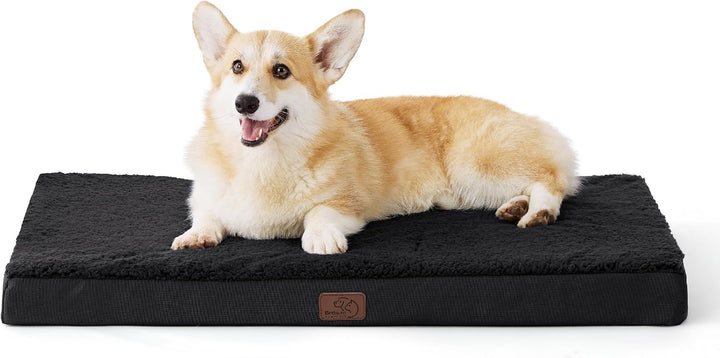 BEDSURE orthopädisches Hundebett mittelgrosse Hunde - 89x56x7.6cm Hundekissen flauschig Hundematte w