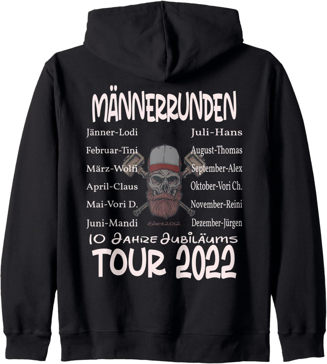 Männerrunden 10 Jahre Tour 2022 Kapuzenjacke