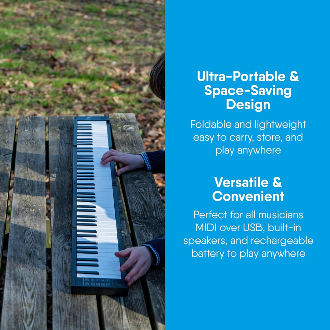 Carry-on FP-88 Touch 88 Tasten berührungsempfindlich Schwarz Tragbares Faltbares Digitalpiano durch