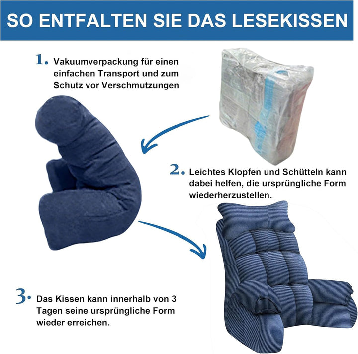 Lesekissen Bett mit Rückenlehne, Rückenkissen Sofa &amp; Bett Erwachsene | Lesekissen für Bett &amp; Sofa, R