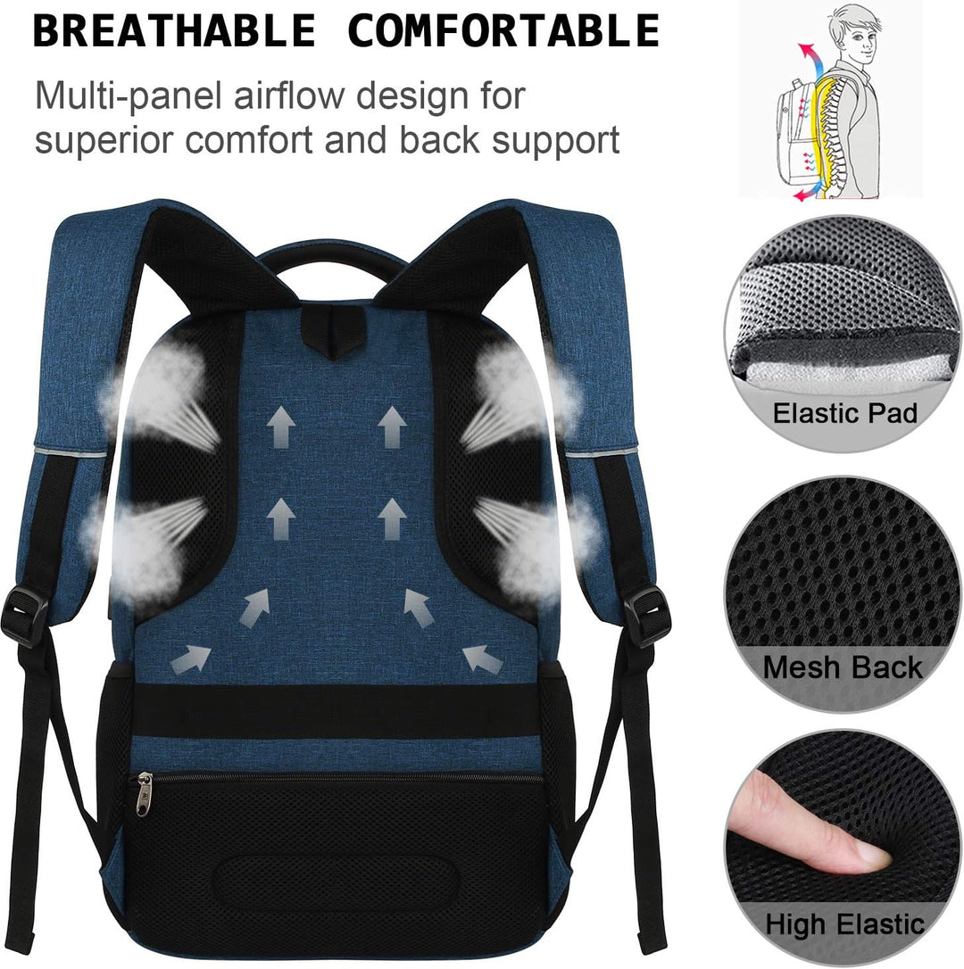 marcello Rucksack Damen,Laptop Rucksäcke mit USB-Ladeanschluss für Arbeit Schule Uni Schulrucksack f