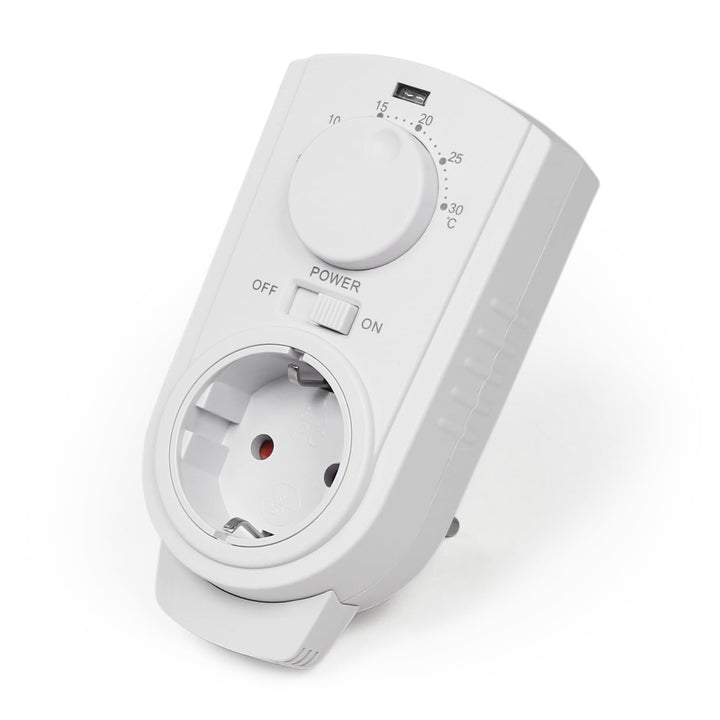 MC POWER - Steckdosen-Thermostat Klimaregelung | TCU-330 | 5-30°C, max. 3.500W, 230V/16A | einfache