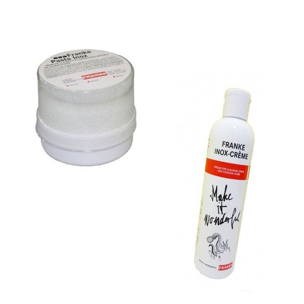 Franke Originales Reinigungsset für Edelstahl, Paste, für Herde, Waschbecken oder Abzugshauben