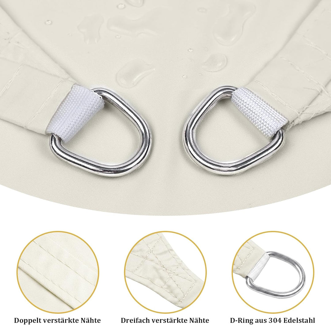Shade&Beyond Sonnensegel Wasserdicht Rechteckig 2 x 3 m Wetterschutz Sonnenschutz Sunsegel PES-Polye