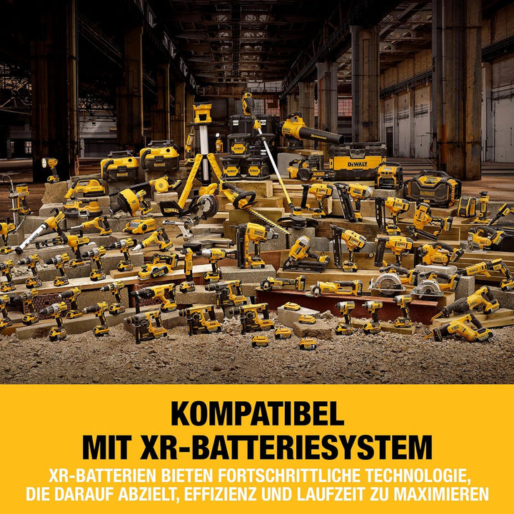 Dewalt Akku-Kompakt-Kompressor (12V-Anschluss oder 18V Akku, 11 bar, für Fahrrad- und Autoreifen, Ro