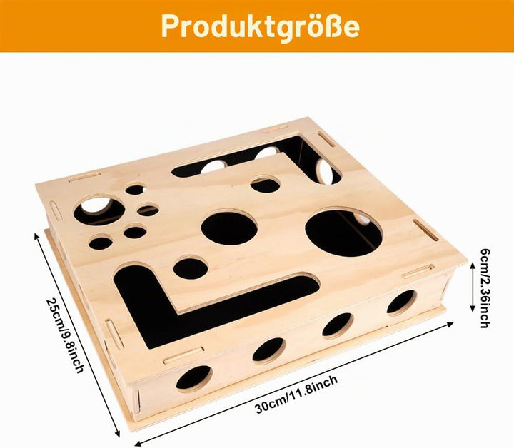 BeschäFtigungsbox Krallenfeile Katze, 30 * 25cm Katzenkratzpuzzle Anreicherungsbox, Interaktive Nage