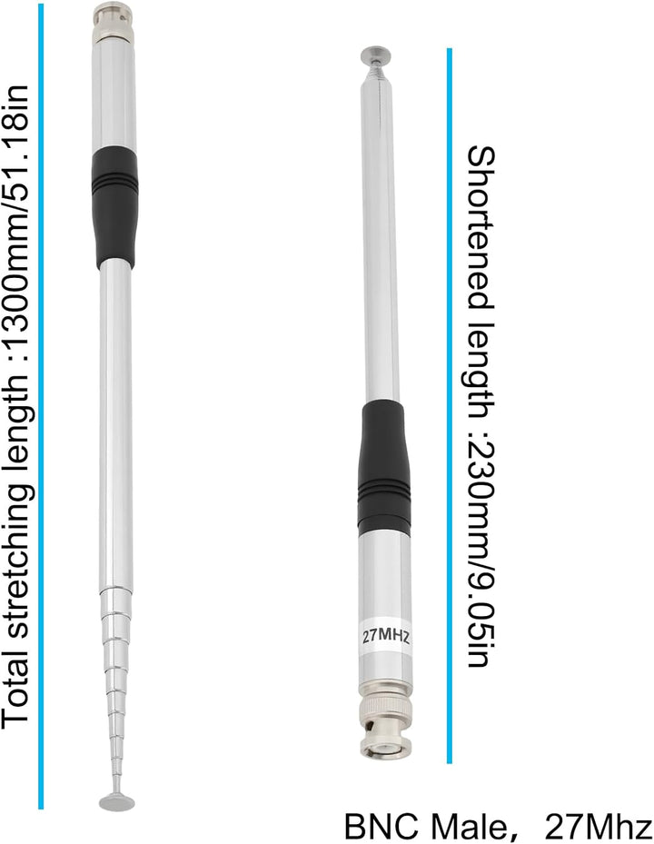The Lord of the Tools BNC-Stecker CB Radioantenne 27 MHz Teleskopantenne kompatibel mit Radtel RT-86