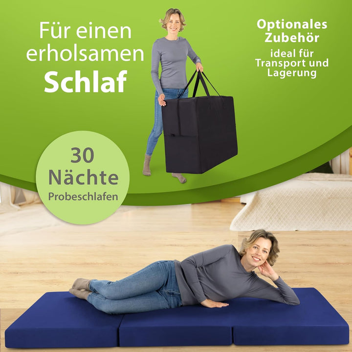 SHOGAZI Klappmatratze 80x190 x 12 cm, Gästematratze klappbar Made in Germany, Faltmatratze VERGLEICH