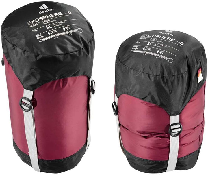 deuter Exosphere -6° SL Damen Kunstfaser Schlafsack, maron-mango Zip left, Zip left