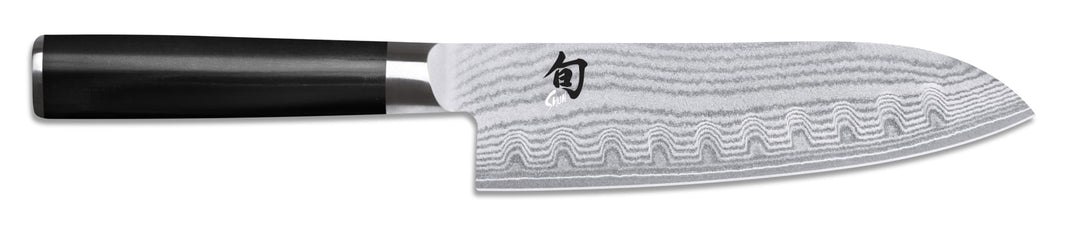 KAI DM0718 Shun Classic Santoku mit Kullenschliff Klinge 18,0 cm, DM-0718 Messer, Mehrfarbig, One si