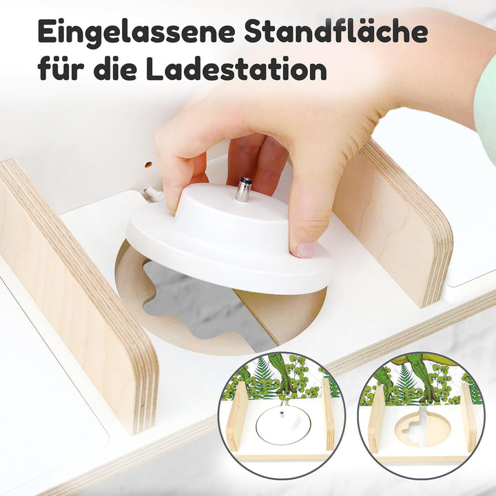stadtecken Holzregal für Musikbox I Geeignet für die Toniebox und ca. 50 Tonies I Perfekte Tonie Auf
