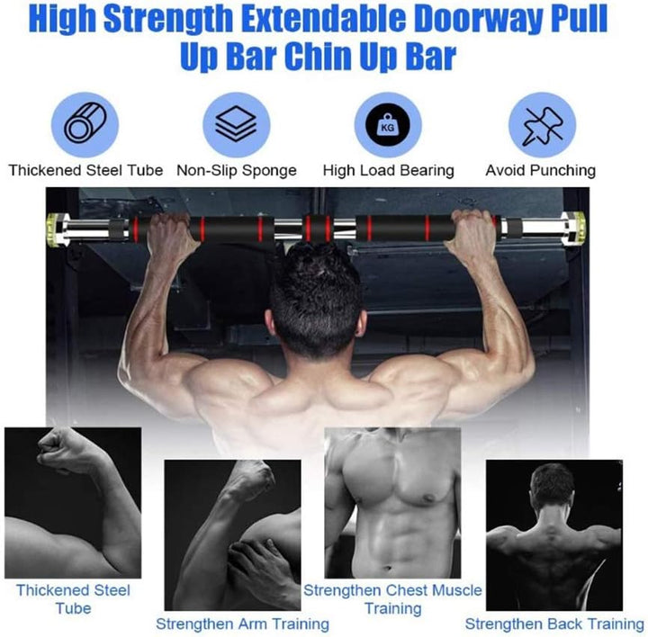 Klimmzugstange Tür | 80-130 cm | 150 kg | Türreck | Turnstange | Krafttraining | Pull Up Bar | Arm |