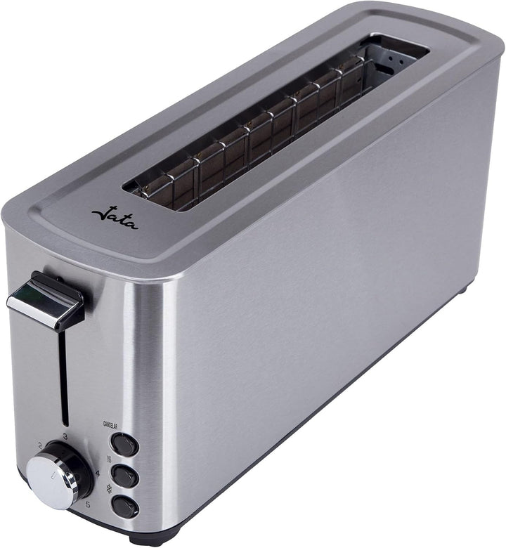 Jata TT1043 Breitschlitz-Toaster, Edelstahl, Grau Modern, Modern