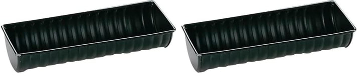 IBILI 822530 Kuchenform Moka halbrund, Stahl, schwarz, 30 x 5.5 x 12 cm (Packung mit 2) Schwarz 30 x