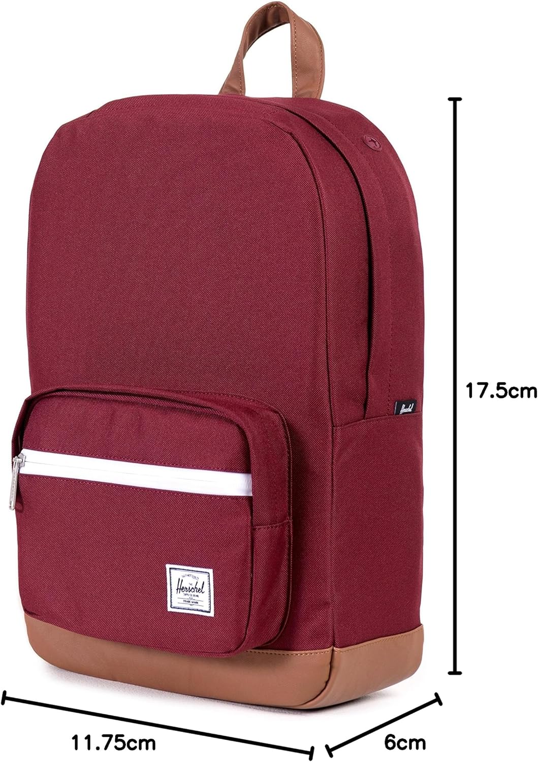 Herschel Pop Quiz Backpack Rucksack, 20 Liter, Windsor Wine/Tan, Windsor Wine/Tan